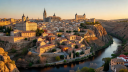 Beautiful iconic view of Toledo, Spain architectural skyline